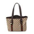 Shoulder Bag Small Web Jolicoeur Tote Dark Brown Monogrammed Canvas
