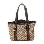 Shoulder Bag Small Web Jolicoeur Tote Dark Brown Monogrammed Canvas