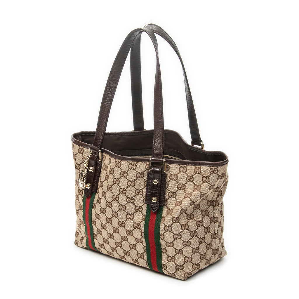 Shoulder Bag Small Web Jolicoeur Tote Dark Brown Monogrammed Canvas
