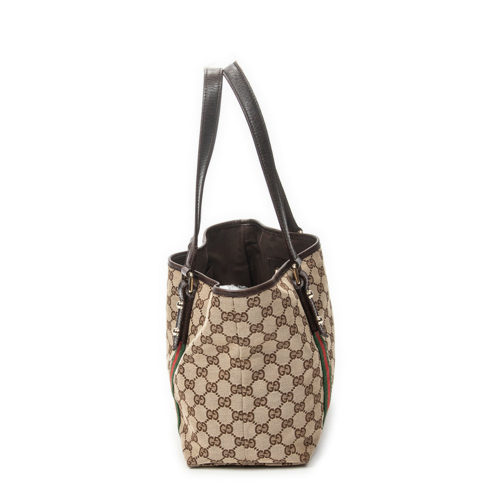 Shoulder Bag Small Web Jolicoeur Tote Dark Brown Monogrammed Canvas