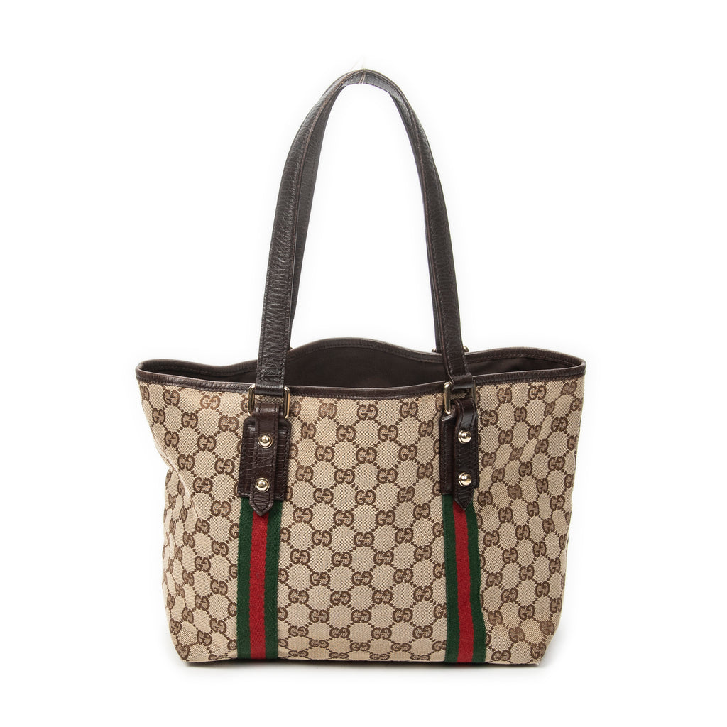 Shoulder Bag Small Web Jolicoeur Tote Dark Brown Monogrammed Canvas