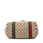 Shoulder Bag Small Web Jolicoeur Tote Dark Brown Monogrammed Canvas