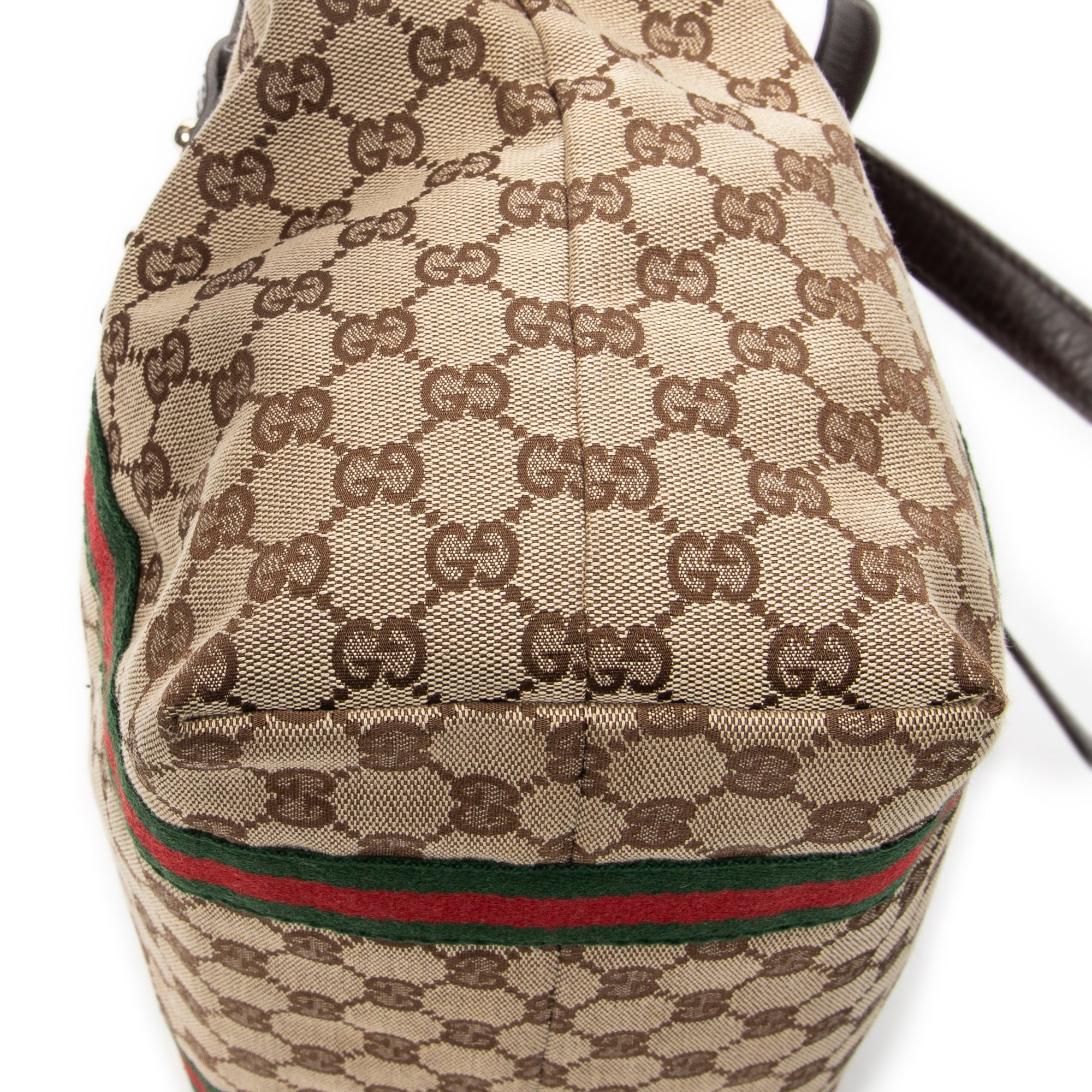 Shoulder Bag Small Web Jolicoeur Tote Dark Brown Monogrammed Canvas