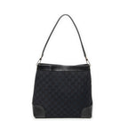 Shoulder Bag Shoulder Hobo Black Monogrammed Canvas