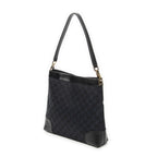 Shoulder Bag Shoulder Hobo Black Monogrammed Canvas