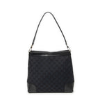 Shoulder Bag Shoulder Hobo Black Monogrammed Canvas