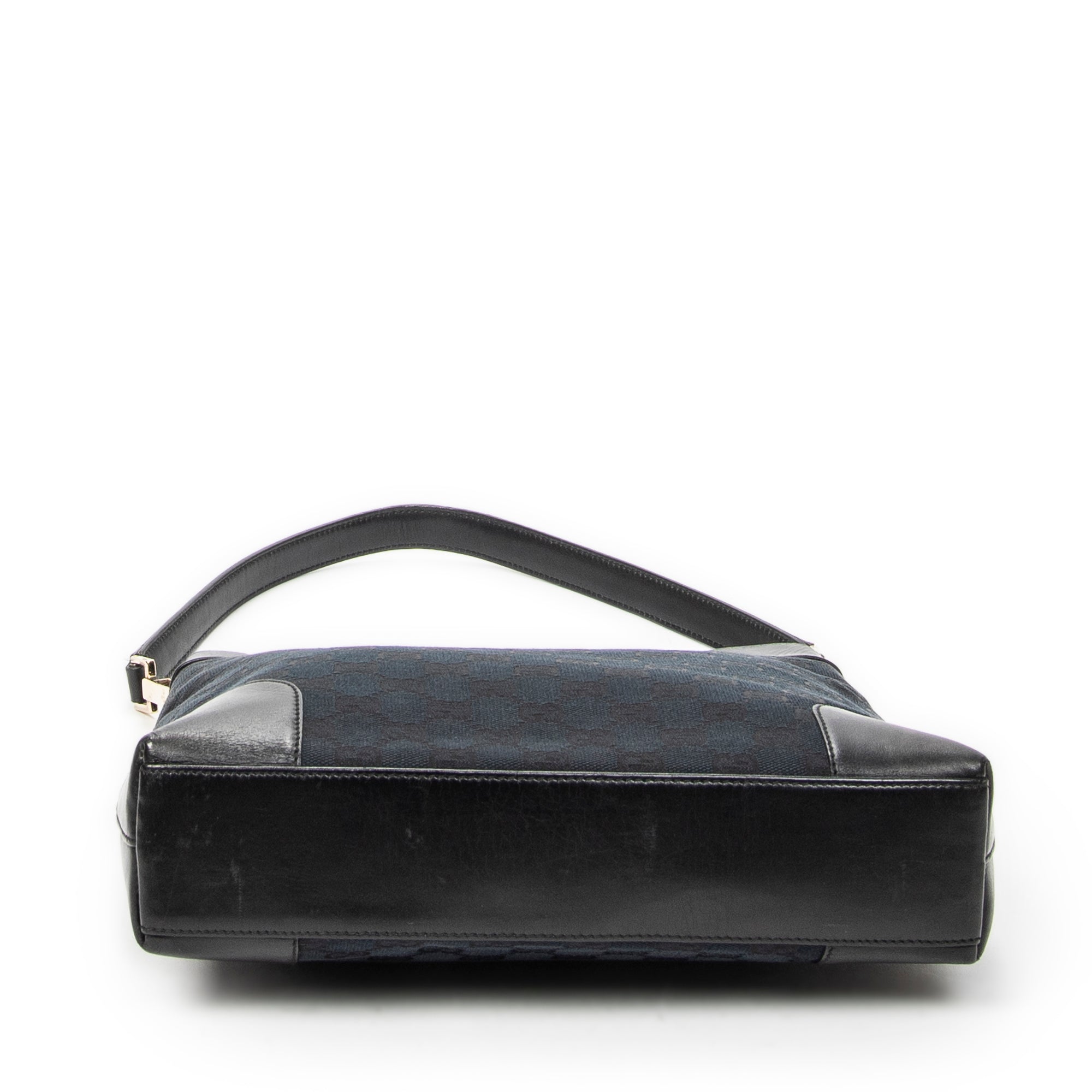 Shoulder Bag Shoulder Hobo Black Monogrammed Canvas