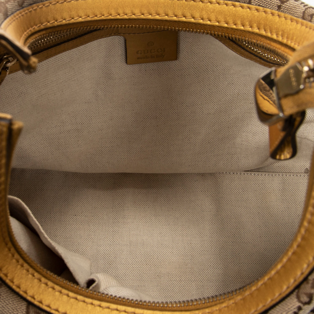 Shoulder Bag Medium Lovely Heart Hobo Yellow Monogrammed Canvas