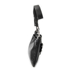Shoulder Bag Anagram Front Pocket Messenger Black Grained Calfskin Leather