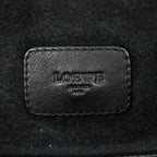 Shoulder Bag Anagram Front Pocket Messenger Black Grained Calfskin Leather