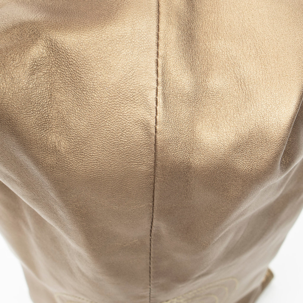 Shoulder Bag Aire Brisa Hobo Gold Calfskin Leather