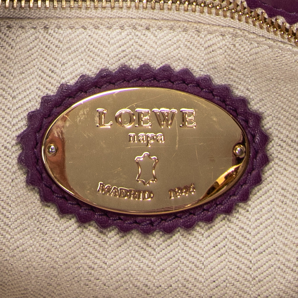 Shoulder Bag Small Tassel Flamenco Purple Smooth Calfskin Leather