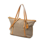 Shoulder Bag Jacquard Shopping Tote Beige Jacquard Canvas