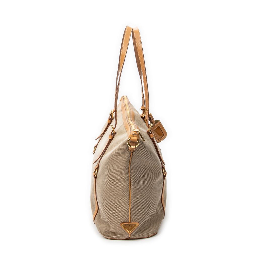 Shoulder Bag Jacquard Shopping Tote Beige Jacquard Canvas