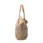 Shoulder Bag Jacquard Shopping Tote Beige Jacquard Canvas