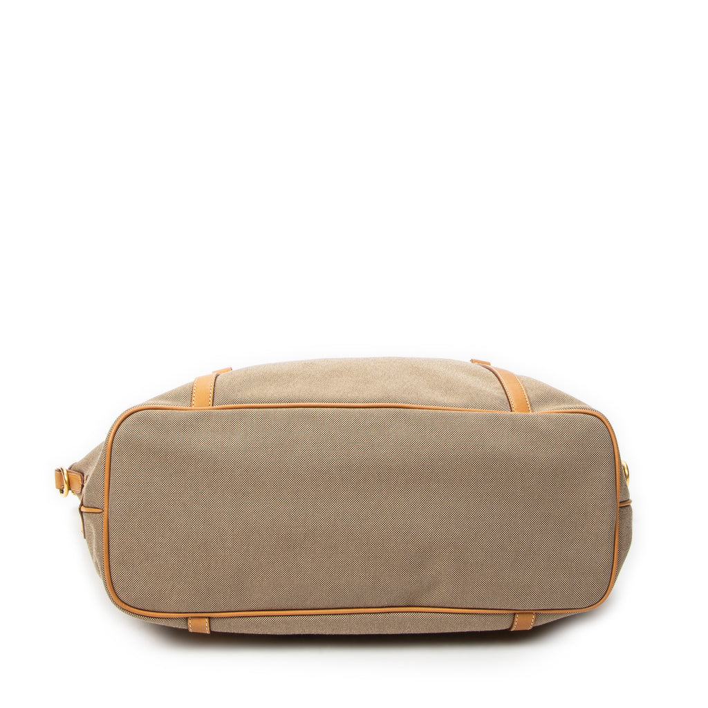 Shoulder Bag Jacquard Shopping Tote Beige Jacquard Canvas