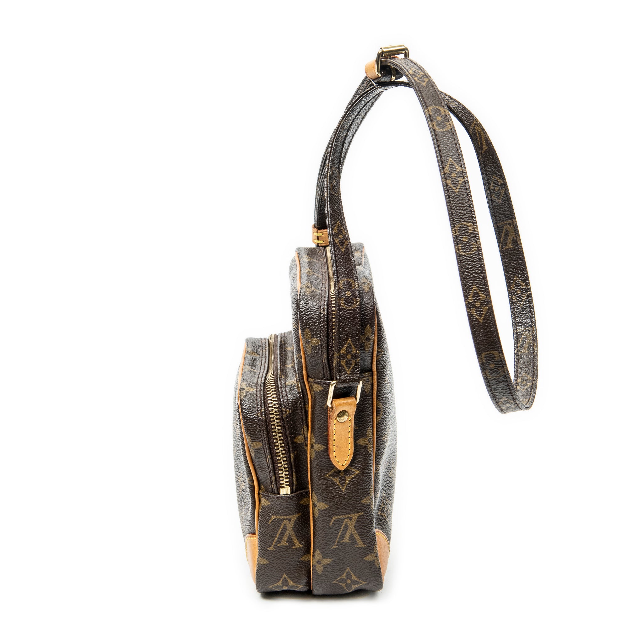 Sac bandoulière Amazone PM en toile Monogram marron