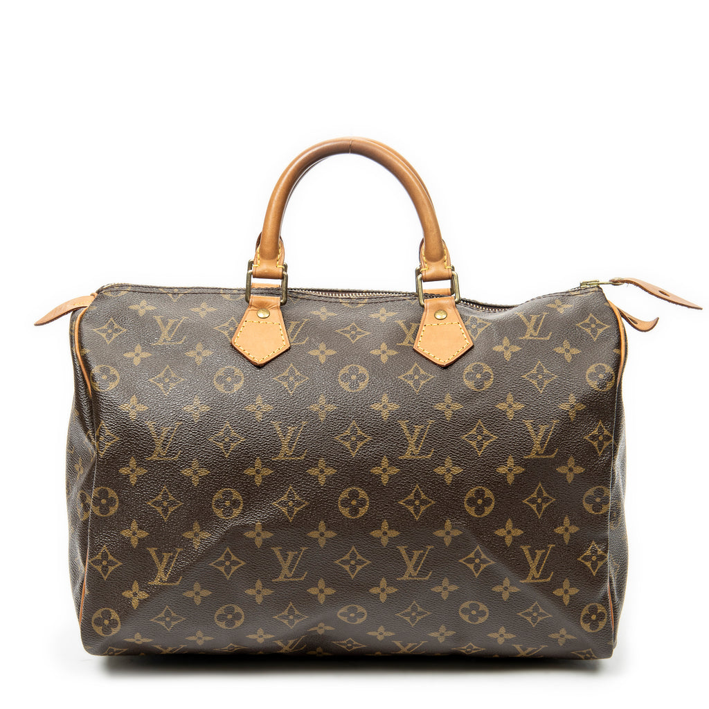 Handbag Speedy 35 Brown Monogram Canvas