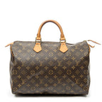 Handbag Speedy 35 Brown Monogram Canvas