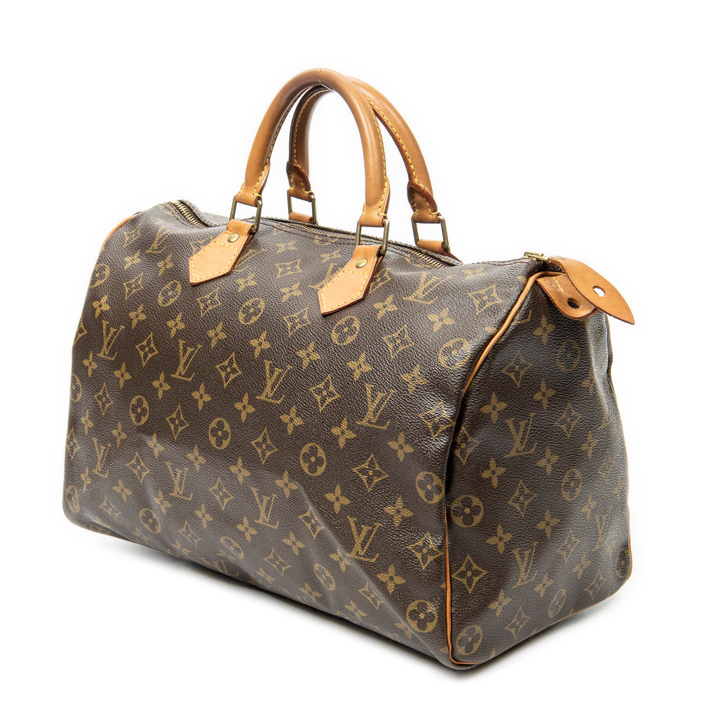 Handbag Speedy 35 Brown Monogram Canvas