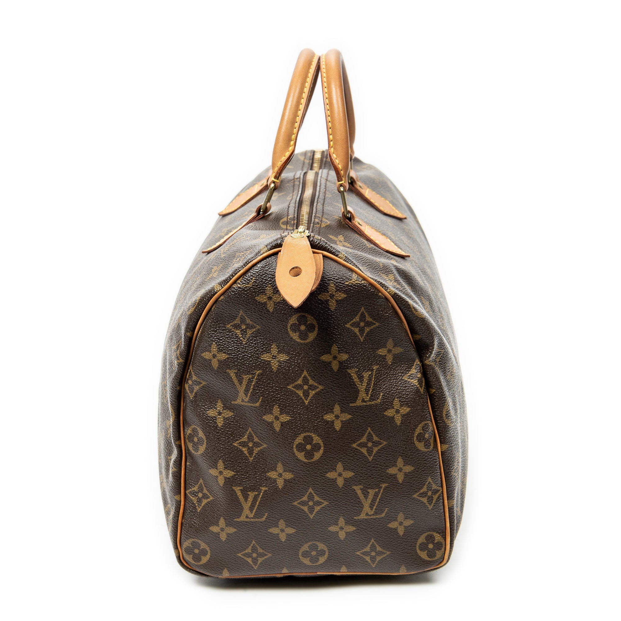 Handbag Speedy 35 Brown Monogram Canvas