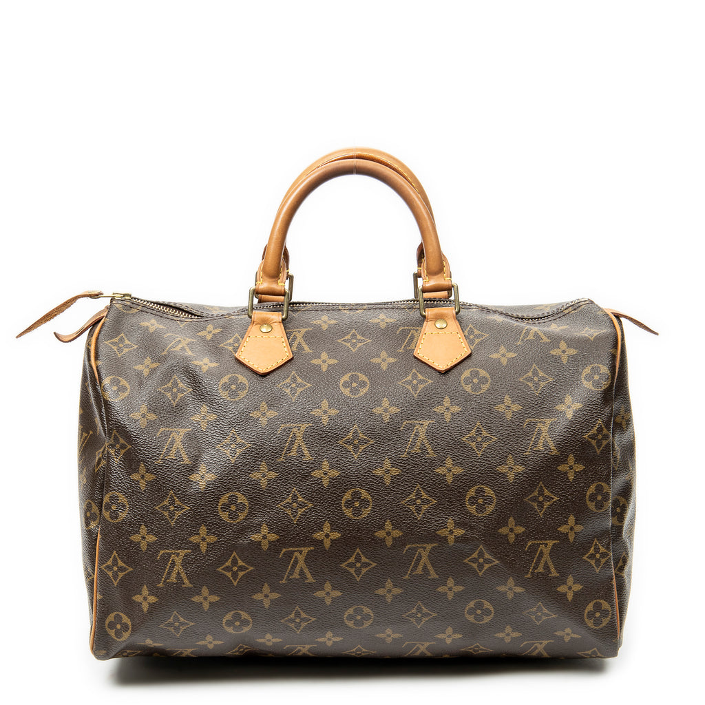 Handbag Speedy 35 Brown Monogram Canvas