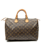 Handbag Speedy 35 Brown Monogram Canvas