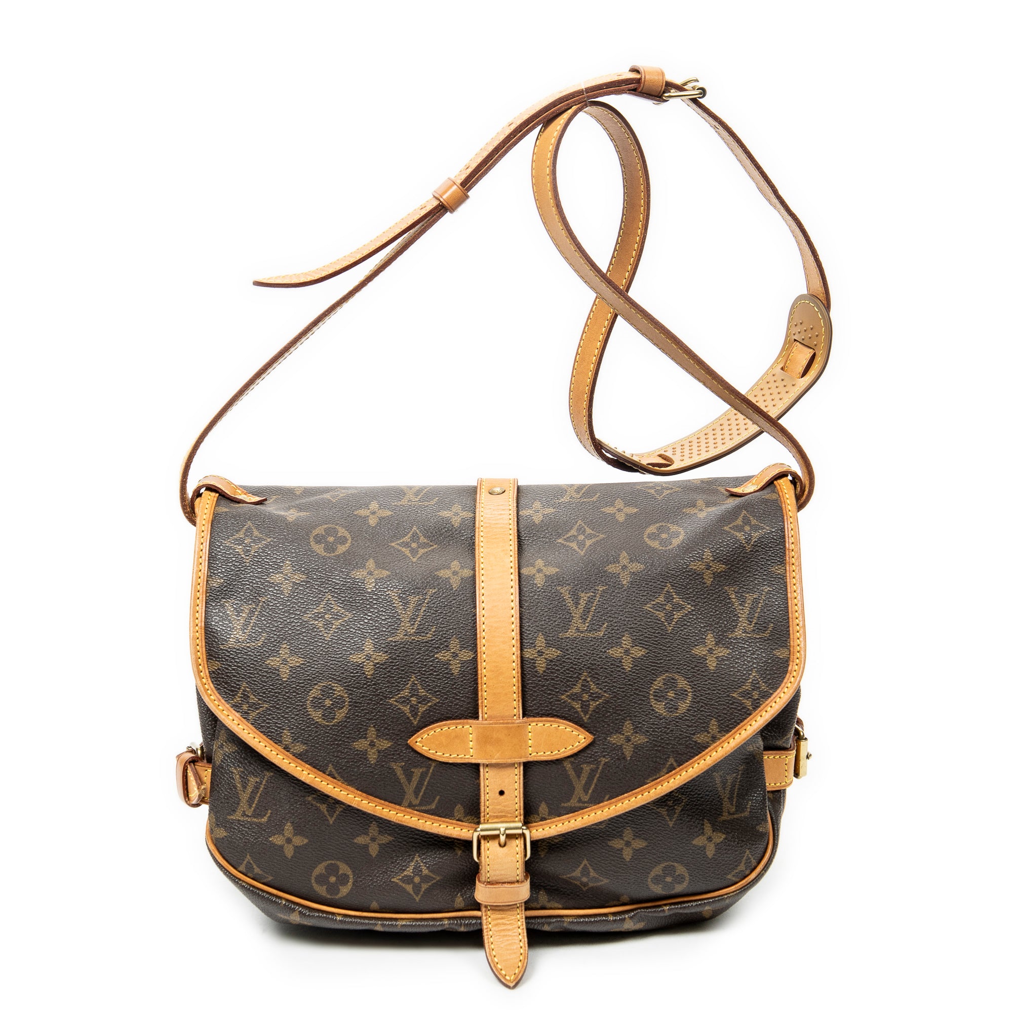 Shoulder Bag Saumur MM Brown Monogram Canvas