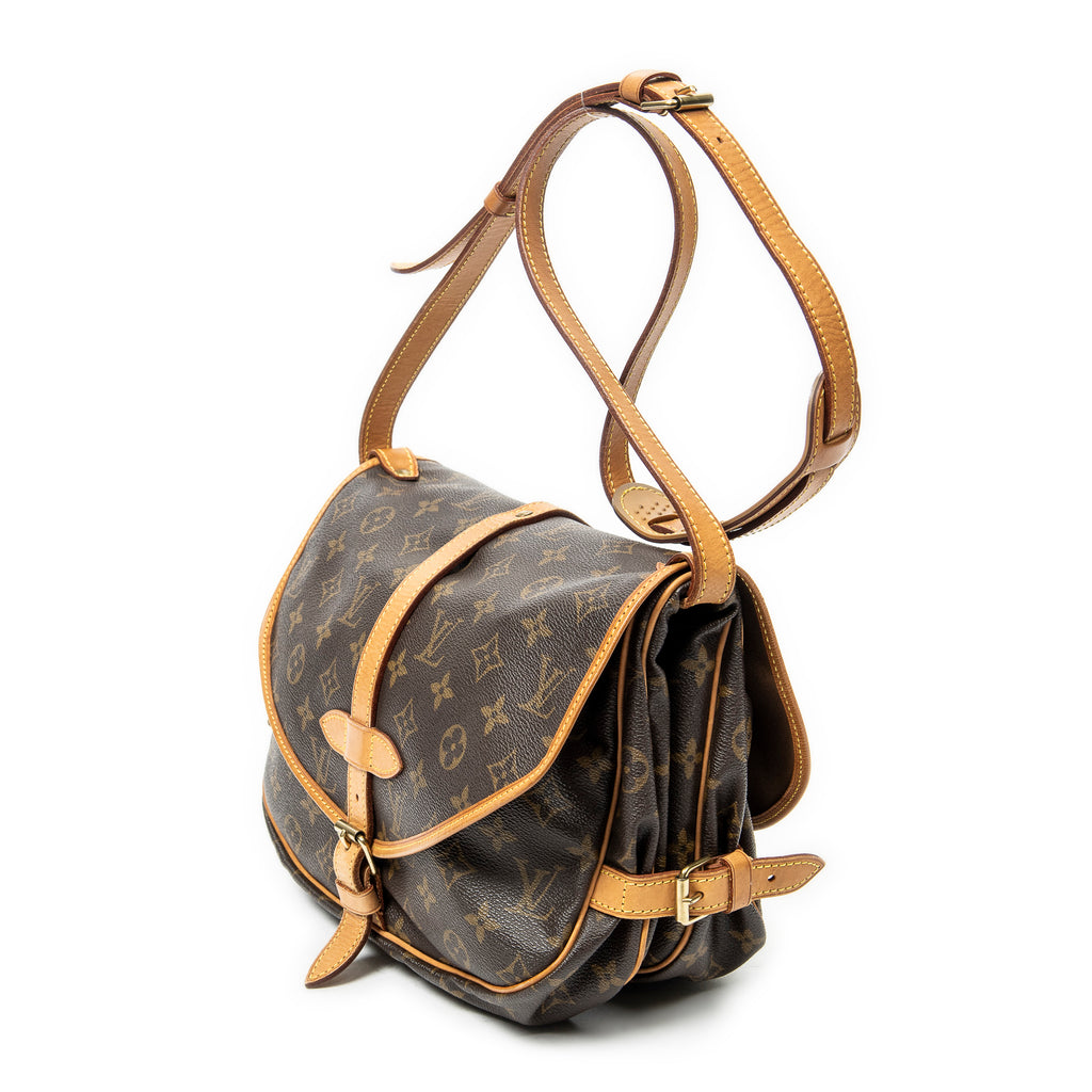 Shoulder Bag Saumur MM Brown Monogram Canvas