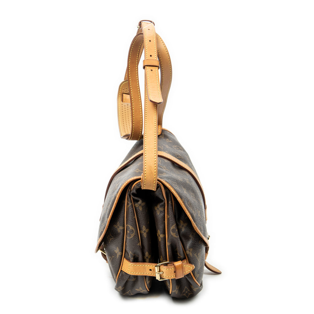 Shoulder Bag Saumur MM Brown Monogram Canvas