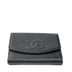 Wallet Timeless Compact Bifold Wallet Black Caviar Leather