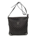 Shoulder Bag Abbey D-Ring Crossbody Dark Brown Monogrammed Denim Canvas