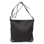 Shoulder Bag Abbey D-Ring Crossbody Dark Brown Monogrammed Denim Canvas