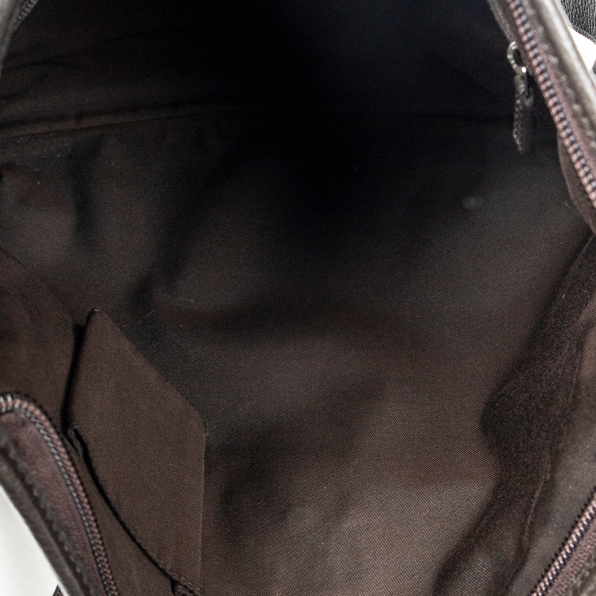 Shoulder Bag Abbey D-Ring Crossbody Dark Brown Monogrammed Denim Canvas