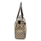 Shoulder Bag Medium Web Princy Tote Brown Monogrammed Canvas