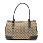 Shoulder Bag Medium Web Princy Tote Brown Monogrammed Canvas