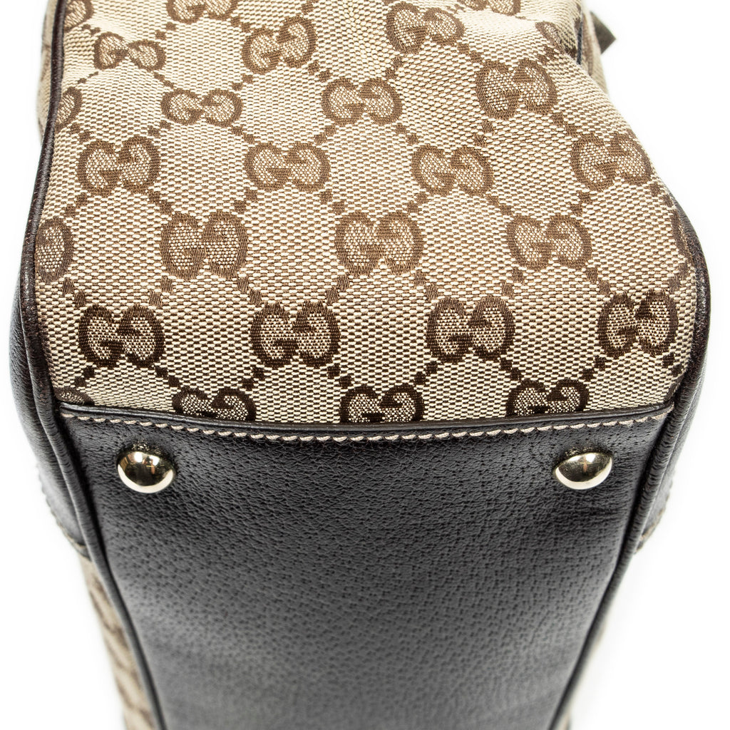 Shoulder Bag Medium Web Princy Tote Brown Monogrammed Canvas