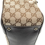 Shoulder Bag Medium Web Princy Tote Brown Monogrammed Canvas