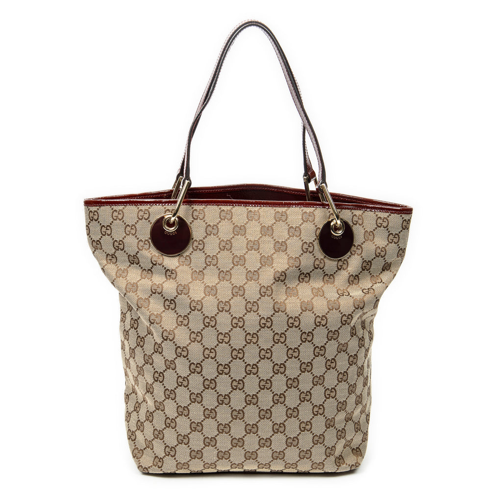 Bolso de hombro Eclipse Tall Tote Lona Monogram Maroon