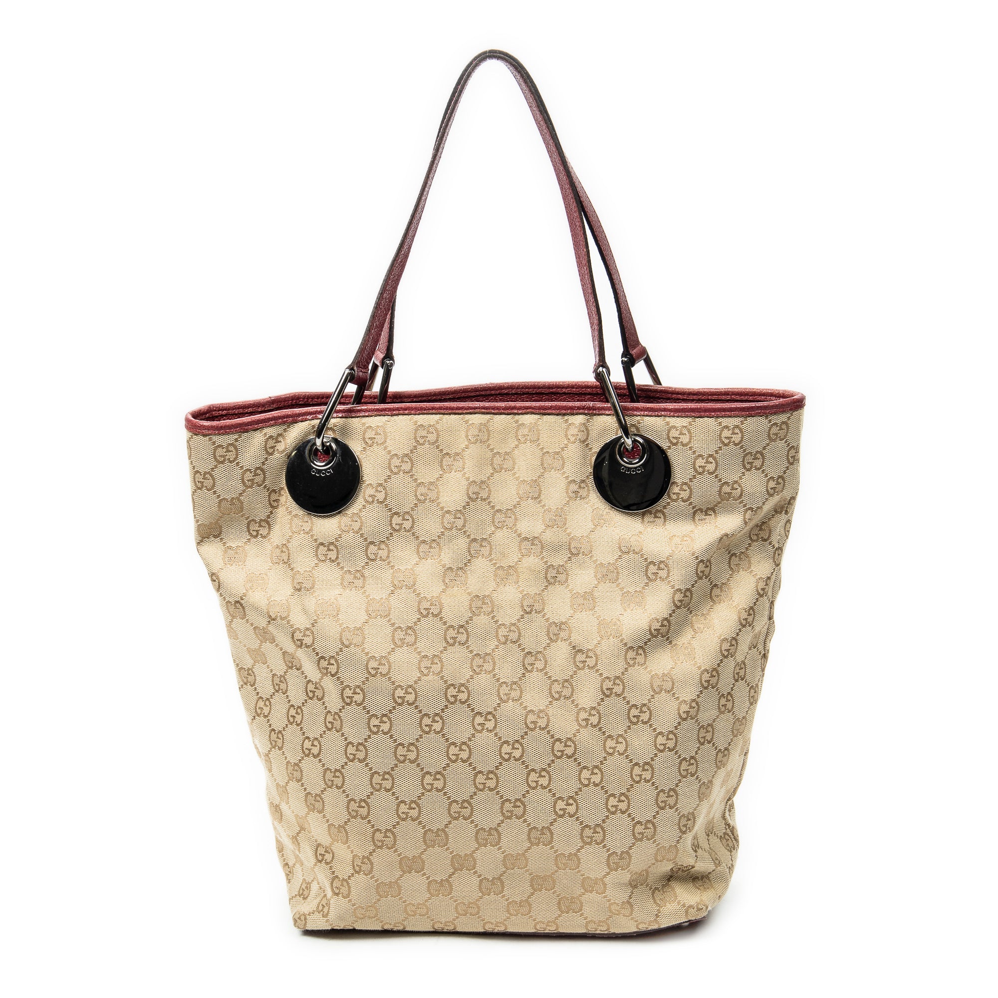 Shoulder Bag Eclipse Tall Tote Raspberry Pink Monogrammed Canvas
