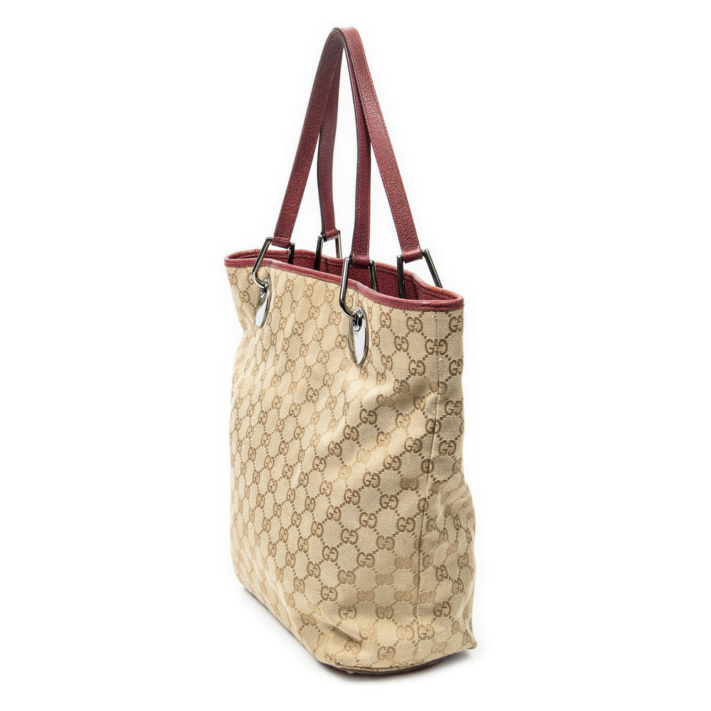 Shoulder Bag Eclipse Tall Tote Raspberry Pink Monogrammed Canvas