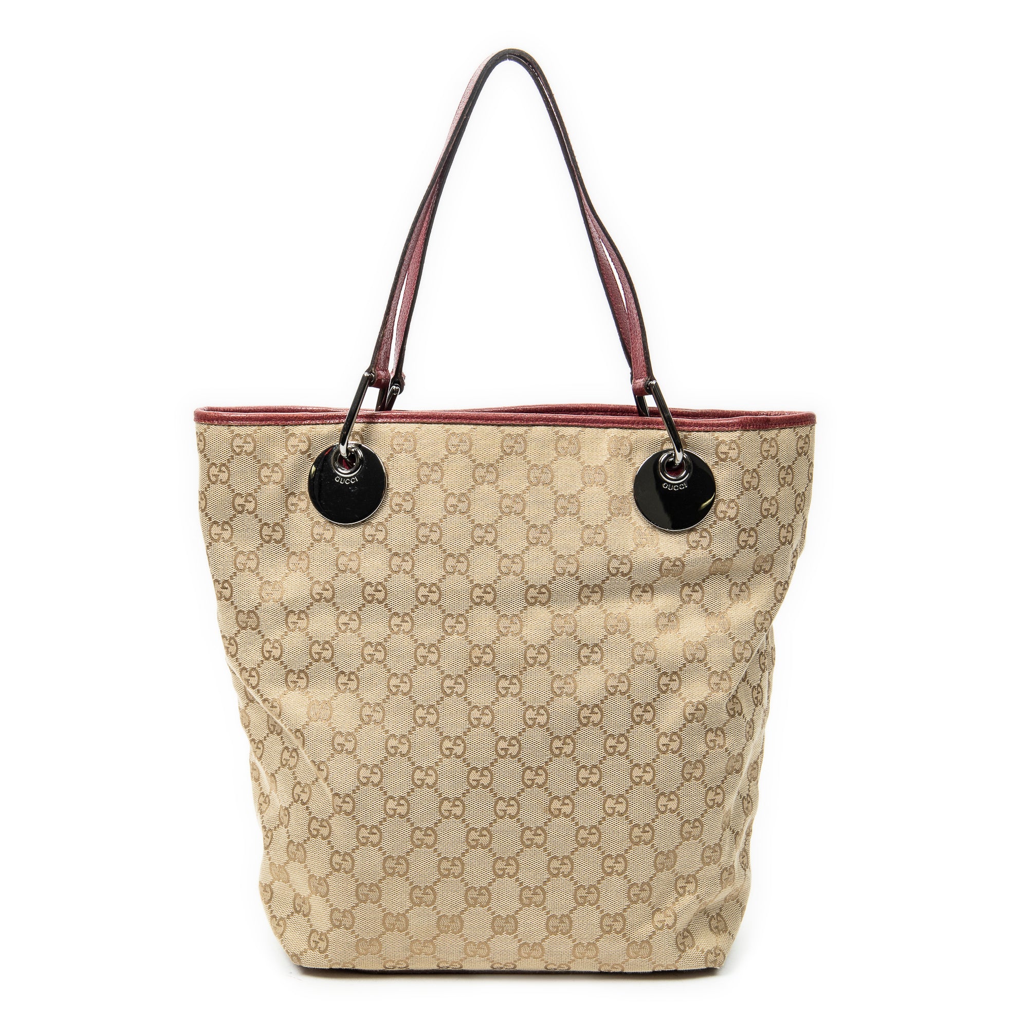 Shoulder Bag Eclipse Tall Tote Raspberry Pink Monogrammed Canvas