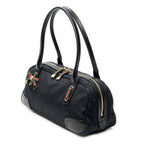 Shoulder Bag Web Princy Boston Black Monogrammed Canvas