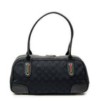 Shoulder Bag Web Princy Boston Black Monogrammed Canvas