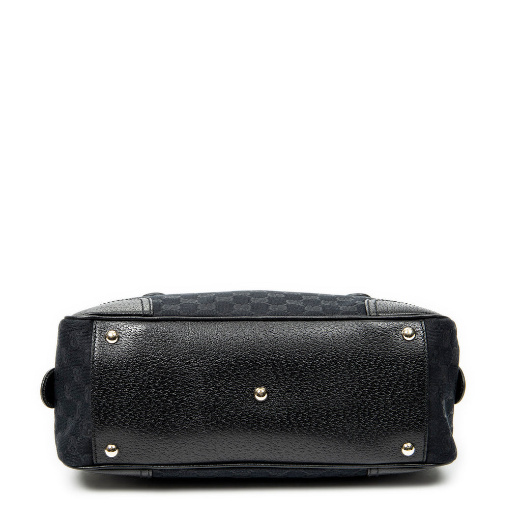 Shoulder Bag Web Princy Boston Black Monogrammed Canvas