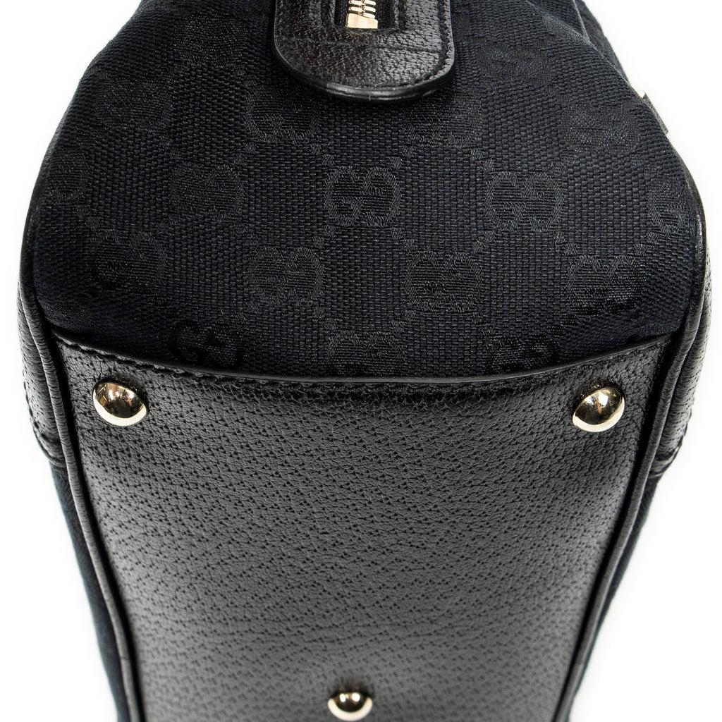 Shoulder Bag Web Princy Boston Black Monogrammed Canvas