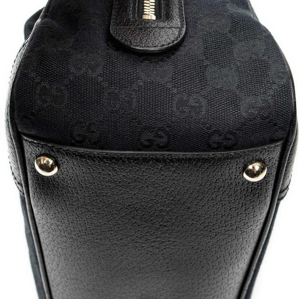 Shoulder Bag Web Princy Boston Black Monogrammed Canvas