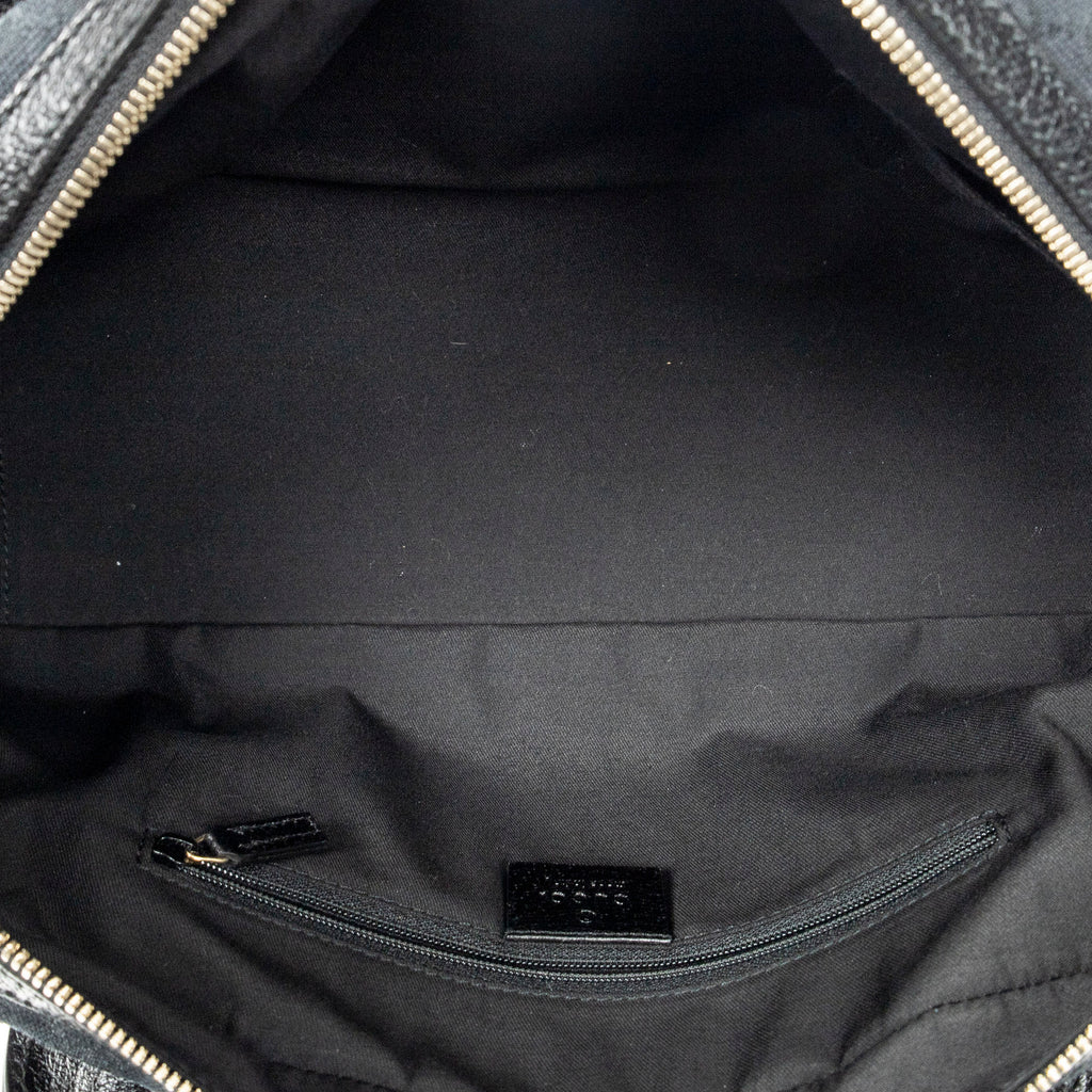 Shoulder Bag Web Princy Boston Black Monogrammed Canvas