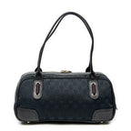 Shoulder Bag Web Princy Boston Black Monogrammed Canvas