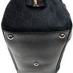 Shoulder Bag Web Princy Boston Black Monogrammed Canvas